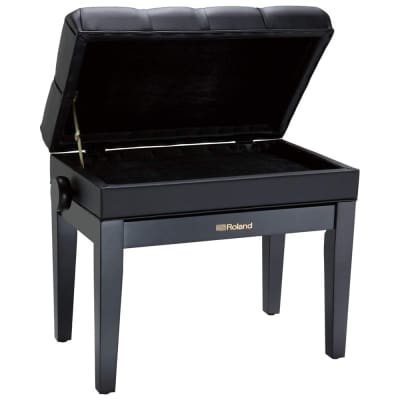 Roland RPB-500BK Cushioned Piano Bench with Storage Compartment, Satin Black image 2