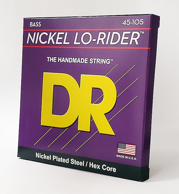 DR NMH-45 Nickel Lo-Riders BASS Guitar Strings (45-105) medium gauge image 1