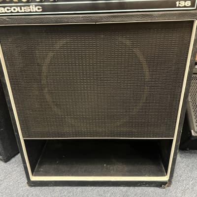 Acoustic  136 1x15" Bass Combo Amplifier 1970's -USA made  black - workhorse- image 5