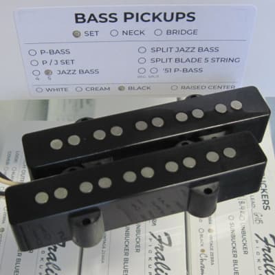 Lindy Fralin 5-String Jazz Bass Pickups Set  Black for sale
