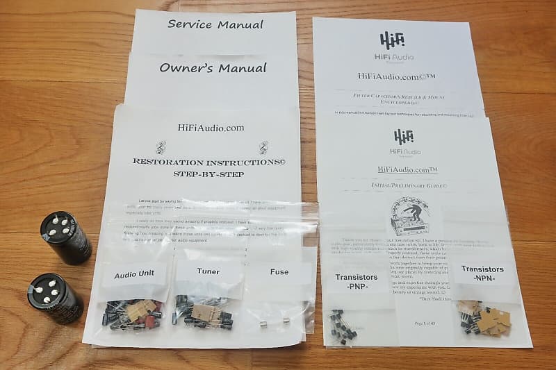 Kenwood KR-5030 restoration kit filter capacitor repair rebuild fix  			