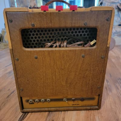 Premier 110 Guitar Harp Amplifier Vintage 1950s All Tube Tan/brown Great Condition image 5