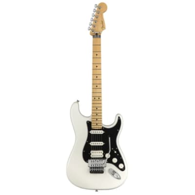 Fender Player HSS Floyd Rose Stratocaster Electric Guitar, Maple FB, Polar White for sale