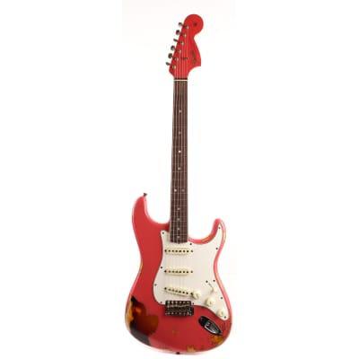 Fender Custom Shop Limited Edition 1967 Stratocaster Heavy Relic Aged Fiesta Red over 3-Tone Sunburst 2022 image 2
