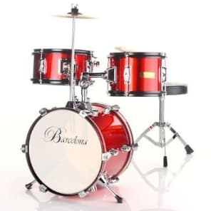 Barcelona DRM-316 Three-Piece 16-Inch Kid's Drum Set - Red