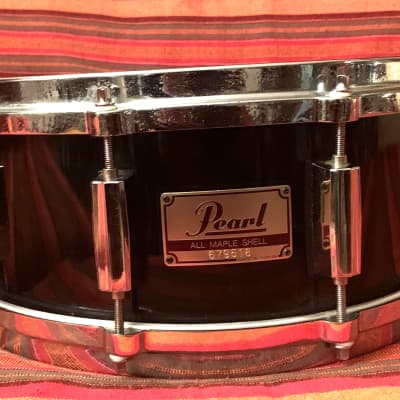 Pearl 14x5 “Love Rears it’s Ugly Head” Maple snare 1990 Black image 3