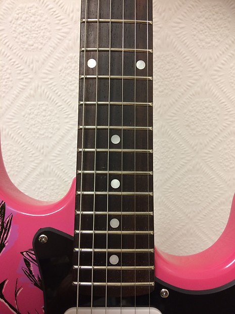 Jaxville pink online punk electric guitar
