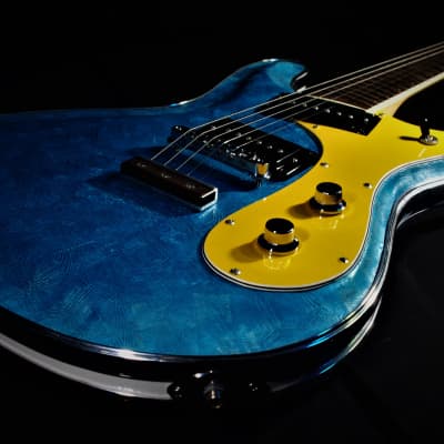 Lowell El Daga 2005 Blue Reptile Leather Mosrite Ventures style. Only one. Non Fungible Token. RARE. image 15