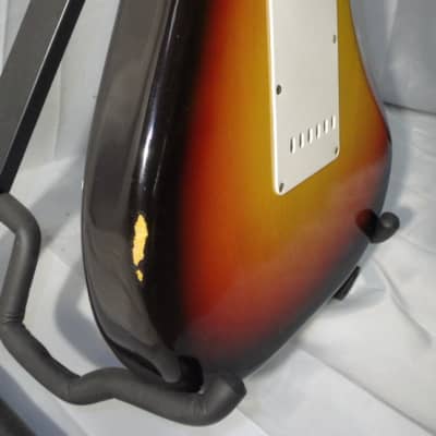 Vintage Fender Stratocaster Electric Guitar circa 1965 (Pre-CBS) w. case & strap image 23