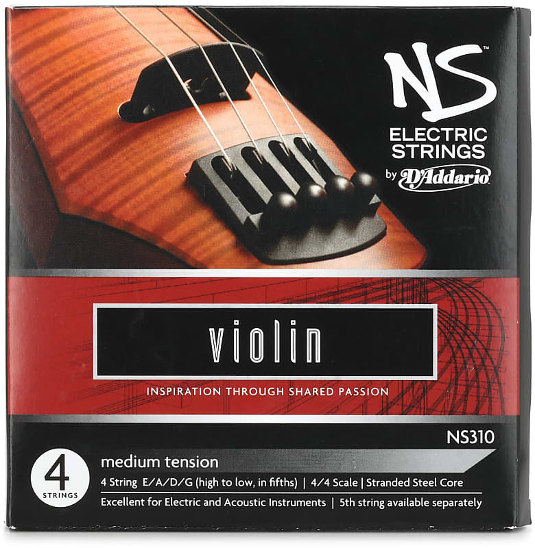 D'Addario NS310 Electric Violin String Set image 1