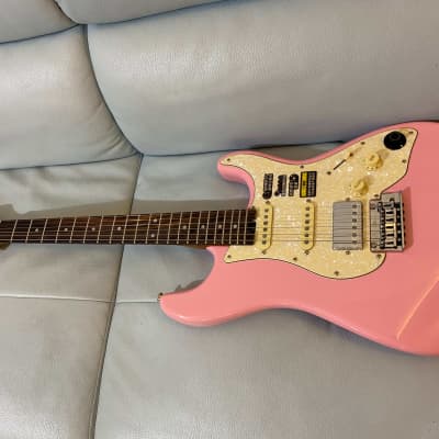 GTRS S800 Intelligent Electric Guitar Shell Pink with Wireless Footswitch image 3