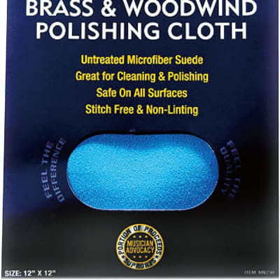 Music Nomad Brass & Woodwind Untreated Microfiber Polishing Cloth (12x12)  MN730