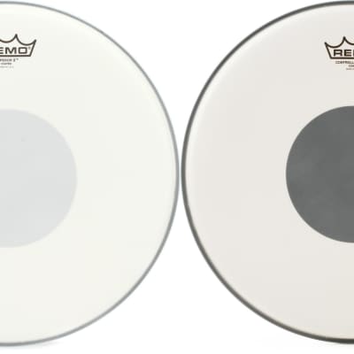 Remo Emperor X Coated Drumhead - 14 inch - with Black Dot  Bundle with Remo Controlled Sound Coated Drumhead - 14 inch - with Black Dot image 1