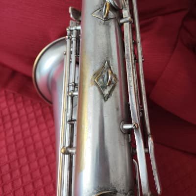 CONN NEW WONDER I TENOR SAX 115XXX SILVER ALL ORIGINAL, SOUNDS BEAUTIFULLY image 8