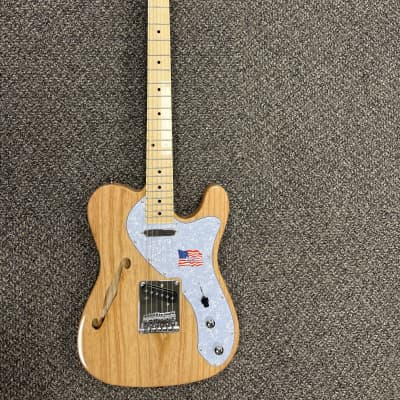 SX VTG Series Hollow Body Tele Electric Guitar - American Swamp Ash for sale