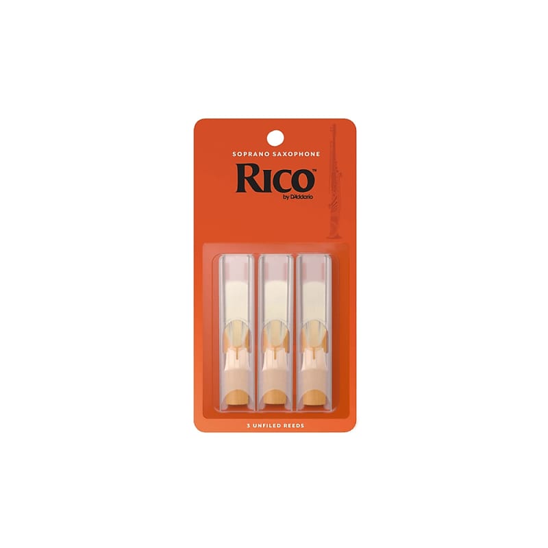 Rico by D'Addario -  Soprano Saxophone Reeds - Strength 2.5 - Pack of 3 image 1