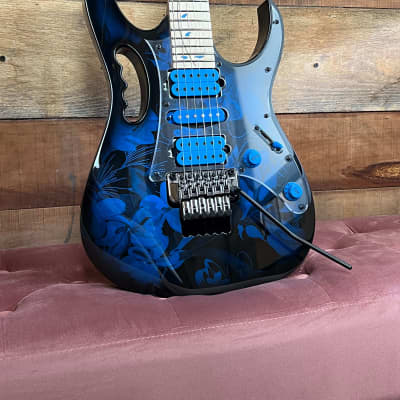 Ibanez Steve Vai Signature JEM77 - Blue Floral Pattern | Reverb
