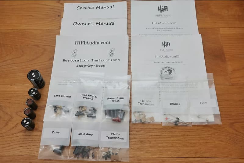 Sansui AU-777A restoration kit filter capacitor repair rebuild fix  			