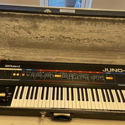 Roland Juno-6 61-Key Polyphonic Synth, 1982, Black – Mint w/ Flight Case