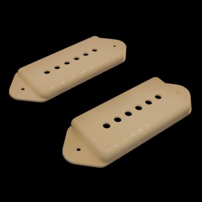 Lindy Fralin CREAM P90 Dogear Pickup Covers - Short/Tall Pair for sale