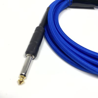 Strukture 10 ft Instrument Cable, Woven, Blue, 1/4" (Latest Version with Improved Black Wraps!) image 2