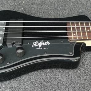 Hofner Shorty Bass Guitar Gloss Black image 2