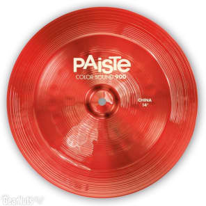 Paiste 14 inch Color Sound 900 Red China Cymbal image 2