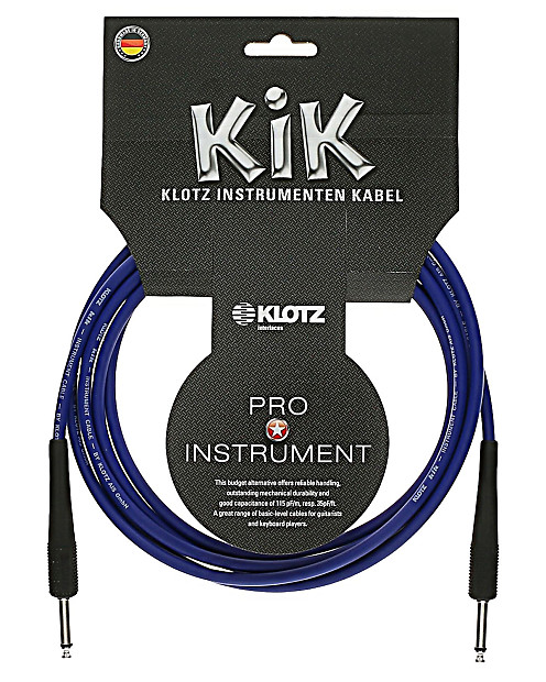 Klotz KLO-KIK3-0PPBL 1/4" TS Instrument Cable - 10' image 1