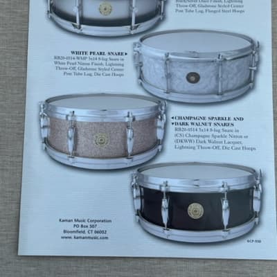 Gretsch 120th Anniversary Snare Drum  2003 White Pearl Nitron image 6