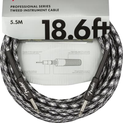 Fender Professional Series Instrument Cable 18.6ft, Winter Camo for sale