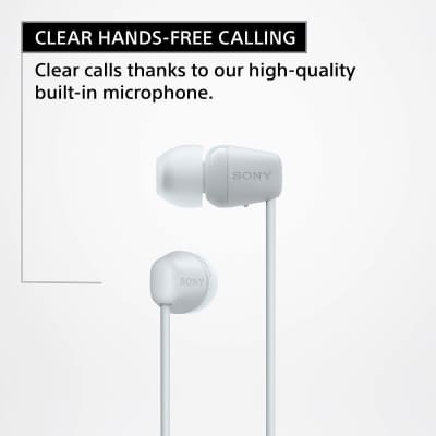 Sony WI-C100 Wireless In-Ear Headphones, White image 2