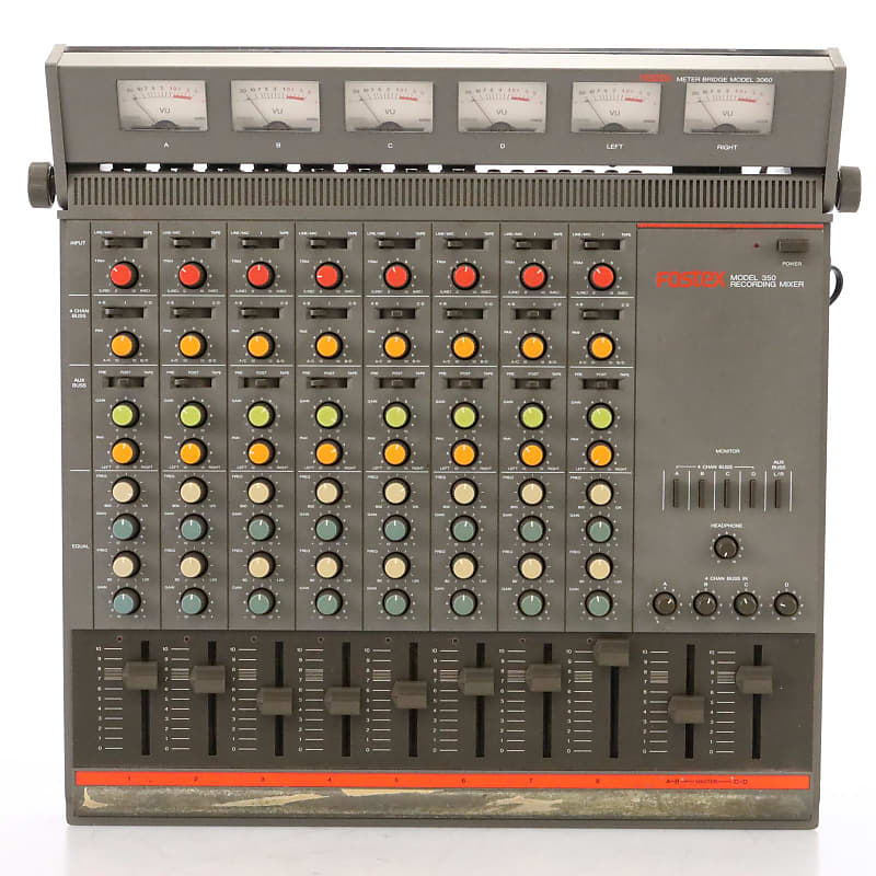 Fostex Model 350 8 Channel Recording Mixer w/Cables Owned by