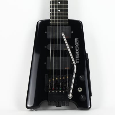 1997 Steinberger GL7TA Trans Trem Headless Electric Guitar | Original Hard Case and Tags, Black, CLEAN! image 2
