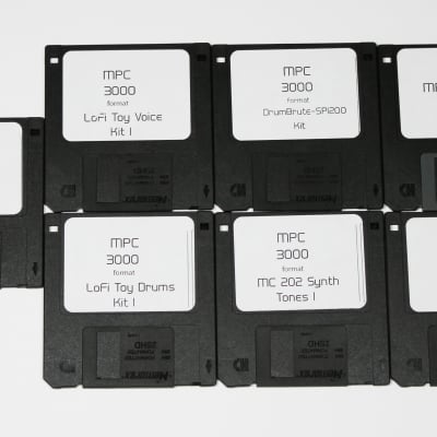 Akai MPC 3000 Format Floppy Disk Sample Library Drumbrute SP1200 Tama Techstar TS 204 LoFi Toys RD9 MC 202