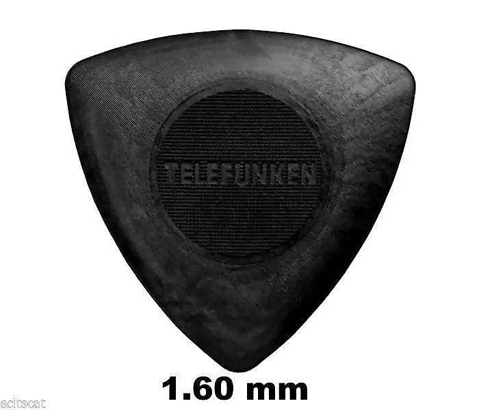 New Telefunken Elektroakustik Graphite Guitar Picks 1.6mm Triangle (6-pack) image 1