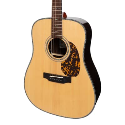 Saga DS20 Solid Spruce Top Acoustic-Electric Dreadnought Guitar (Natural Gloss) image 4