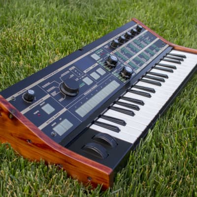 CUSTOM Korg microKORG Synthesizer/Vocoder: Black, Moog-Style Tilt, Beautiful Wood Sides image 2