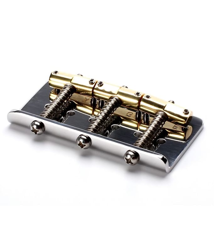 Callaham Hardtail Bridge, 2-1/16 String Spacing, 3-Screw Mount (Brass  Saddles), ToneShapers