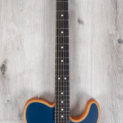 Fender American Acoustasonic Telecaster Guitar, Ebony Fretboard, Steel Blue image 4