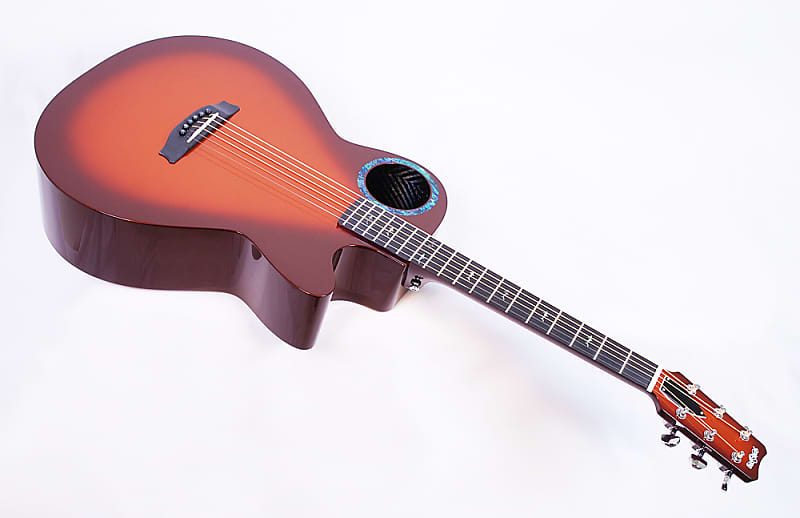 RainSong CO-WS1005NST Carbon Fiber WS Body Offset Soundhole Tobacco Burst Fishman PU LA Guitar Sales image 1