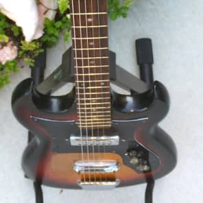 Vintage 1960's Teisco SG Style Sunburst Guitar W/ Gold Foil Pickup image 4