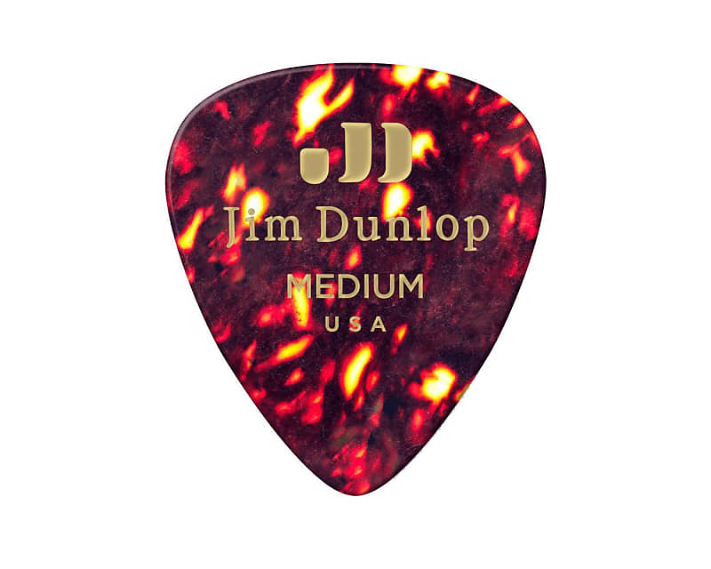 Jim Dunlop Genuine Celluloid Shell Classics Pick - Medium (pack of 12) image 1