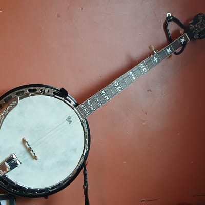 Epiphone MB-200 5 String Banjo Red Mahogany Brown w/ Eagle