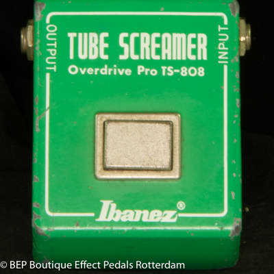 Ibanez TS-808 Tube Screamer with Texas Instruments RC4558P Malaysia op amp 1980 with "R" Logo s/n 126957 Japan image 4