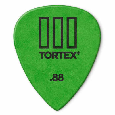 Dunlop 462P.88 Tortex TIII .88mm Guitar Picks, Green, 12 Pack image 1