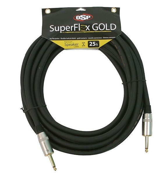 SuperFlex GOLD SFS-25QQ-SD 16-Gauge 1/4" Speaker Cable - 25' image 1