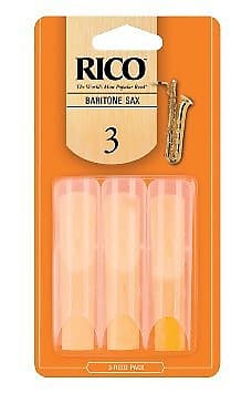 Rico Baritone Sax Reeds Strength 3, Pack of 3 image 1