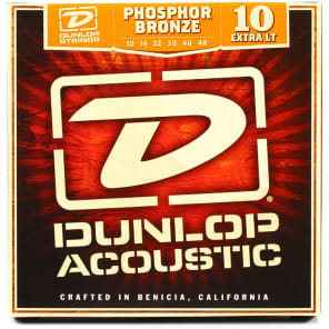 Dunlop DAP1048 Phosphor Bronze Acoustic Guitar Strings - Extra Light (10-48)