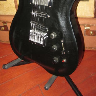 1990 Luke Luckier LA Guitar Studio Custom Chambered Electric Black image 1