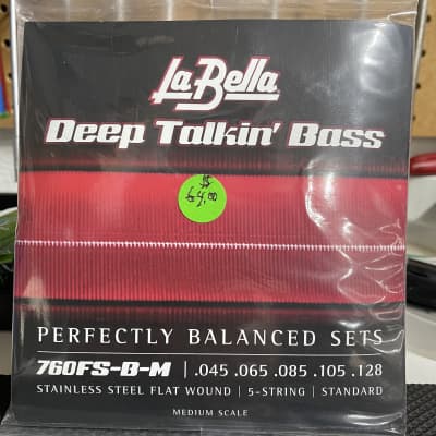 Labella 760FS-B-M Deep Talkin' Bass Flatwound 5 String Standard